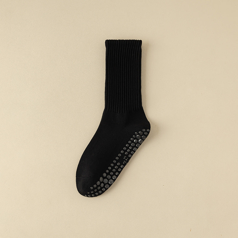 Women's Mid-Calf Yoga Socks Non-Slip Breathable Grip Socks for Pilates & Fitness