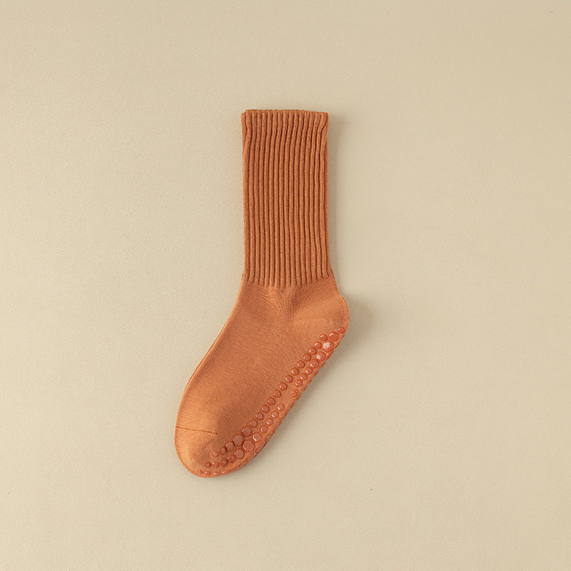 Women's Mid-Calf Yoga Socks Non-Slip Breathable Grip Socks for Pilates & Fitness