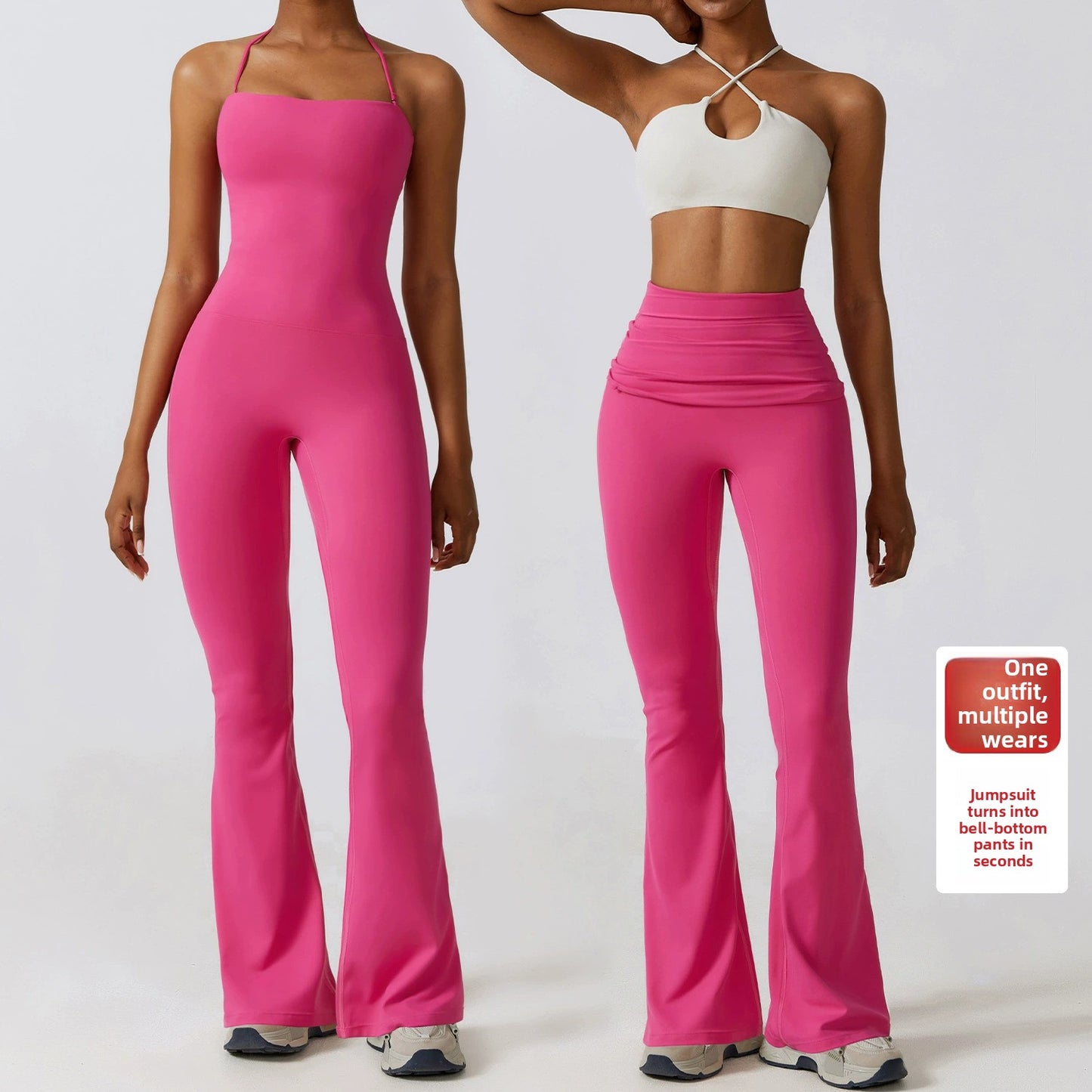 Women's Seamless Yoga Jumpsuit Quick-Dry One-Piece Activewear with Slim Fit Design