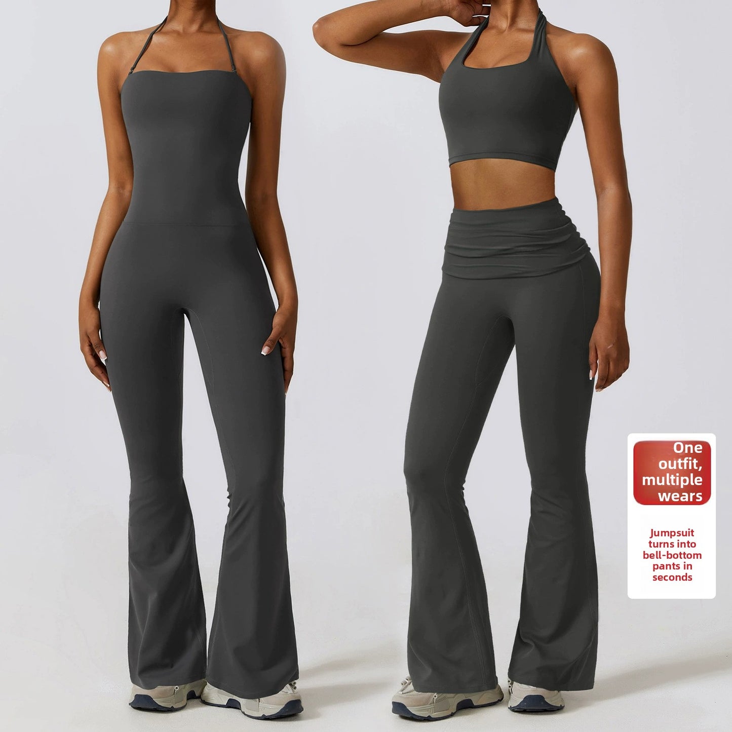 Women's Seamless Yoga Jumpsuit Quick-Dry One-Piece Activewear with Slim Fit Design