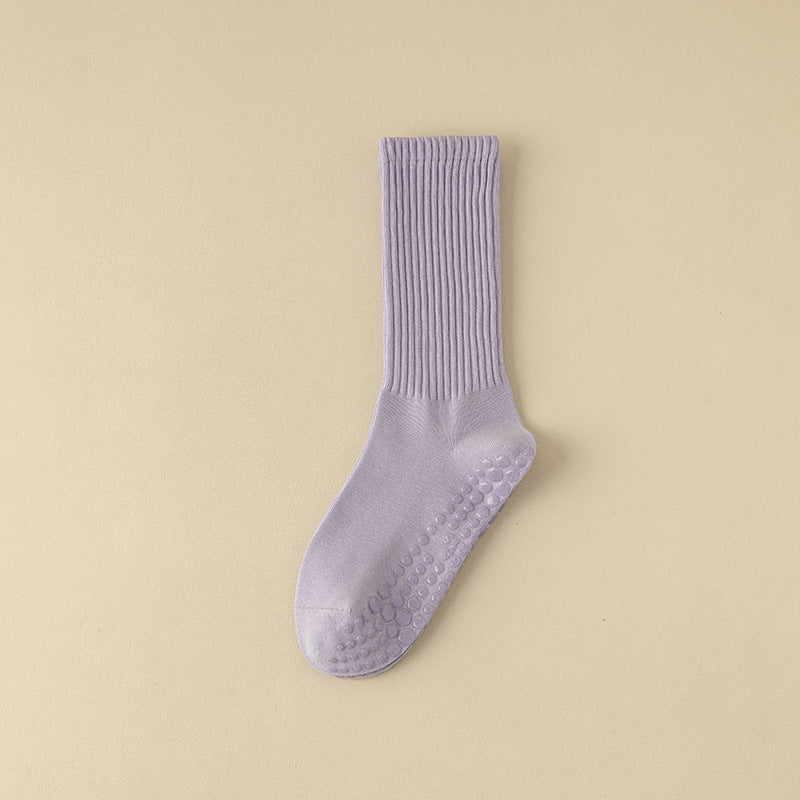 Women's Mid-Calf Yoga Socks Non-Slip Breathable Grip Socks for Pilates & Fitness