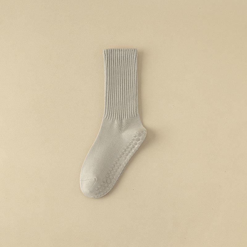 Women's Mid-Calf Yoga Socks Non-Slip Breathable Grip Socks for Pilates & Fitness