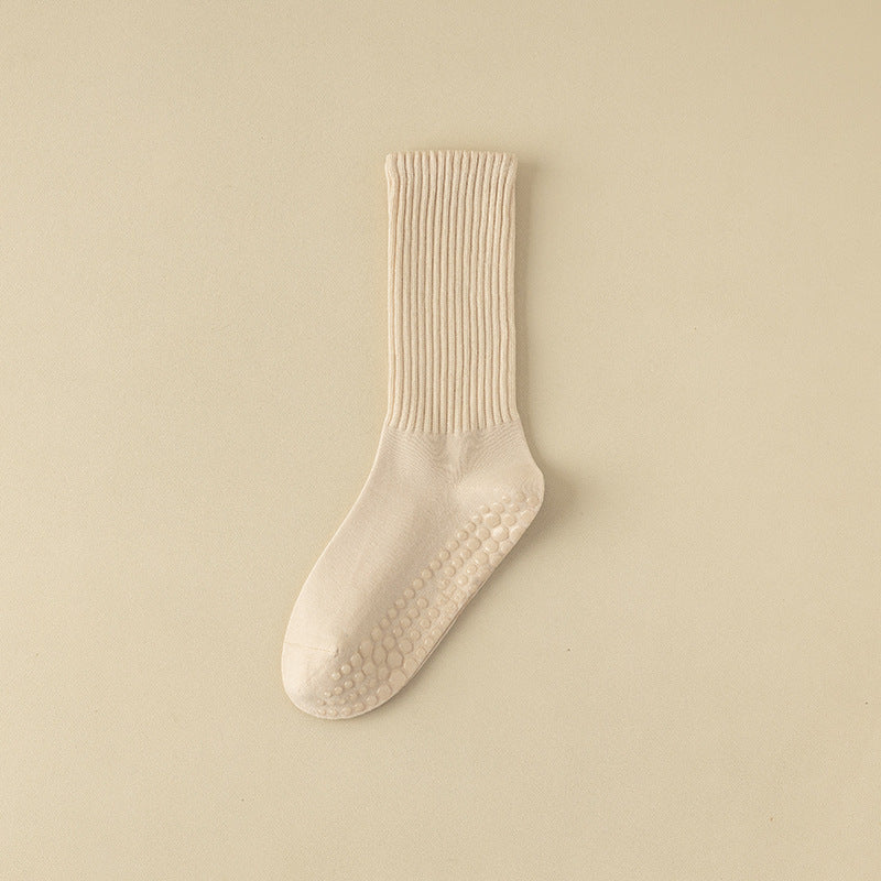 Women's Mid-Calf Yoga Socks Non-Slip Breathable Grip Socks for Pilates & Fitness