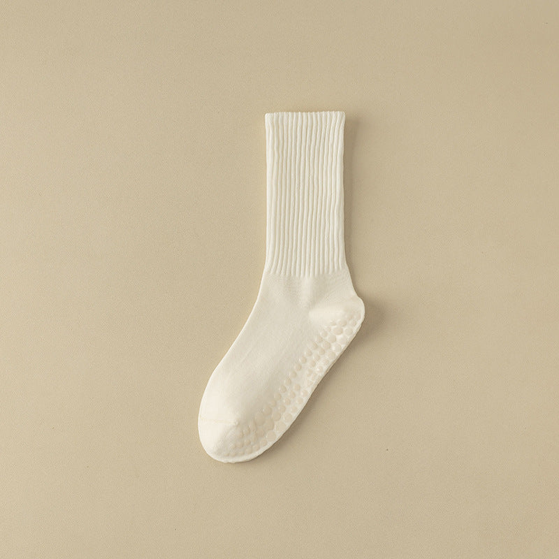 Women's Mid-Calf Yoga Socks Non-Slip Breathable Grip Socks for Pilates & Fitness