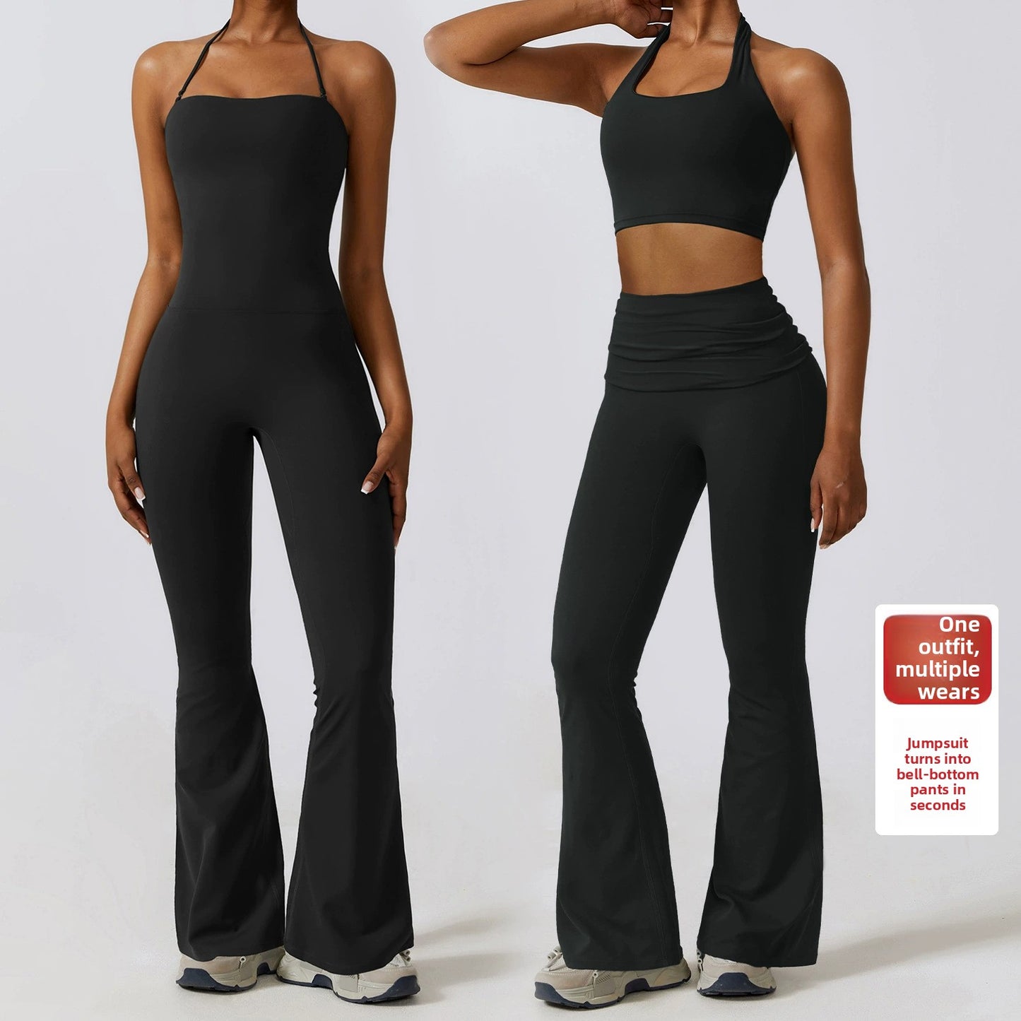Women's Seamless Yoga Jumpsuit Quick-Dry One-Piece Activewear with Slim Fit Design
