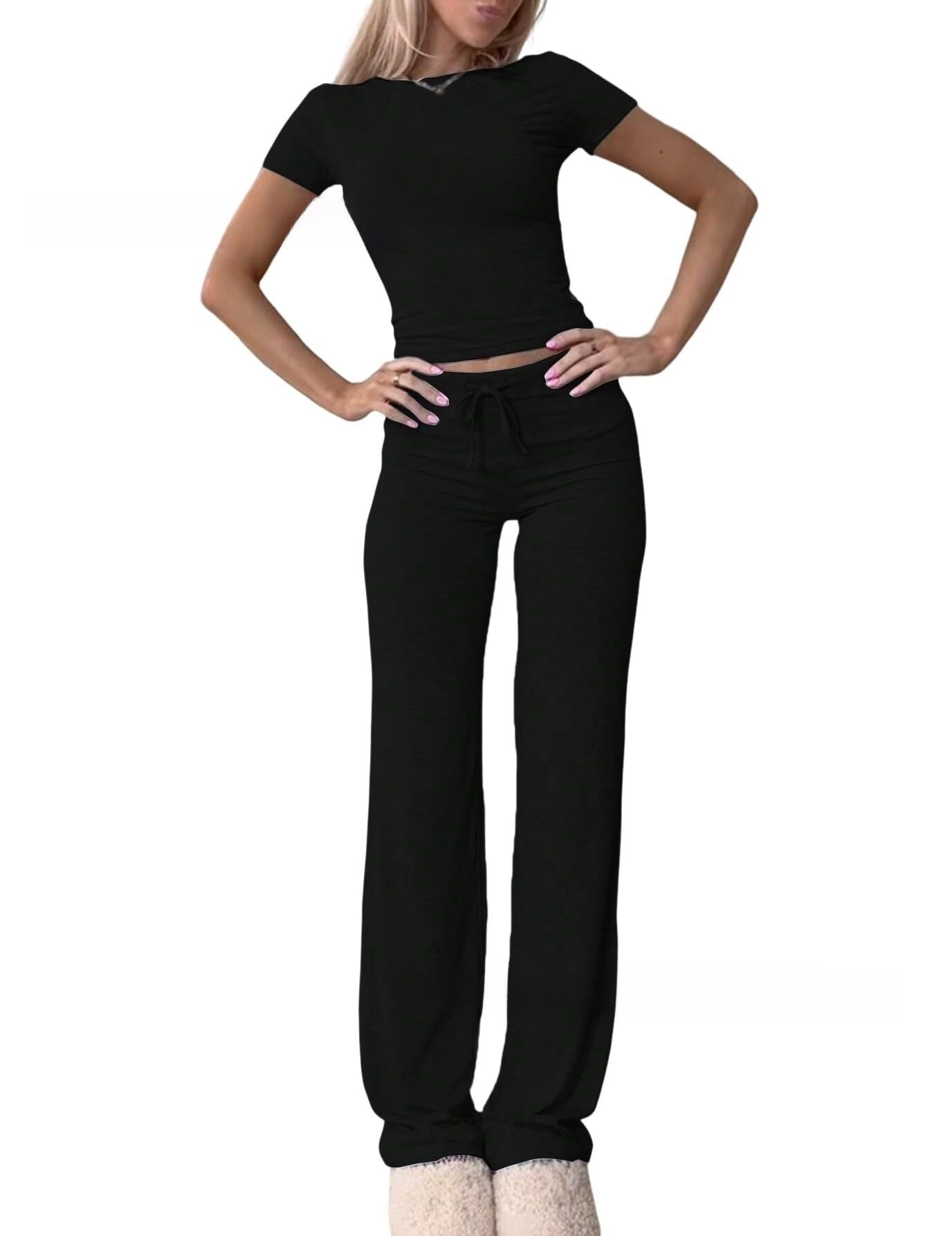 Women's Yoga Sportswear Set 2-Piece Workout Outfit