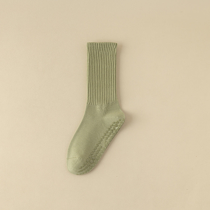Women's Mid-Calf Yoga Socks Non-Slip Breathable Grip Socks for Pilates & Fitness